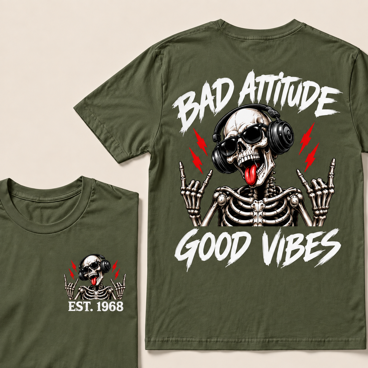 Bad Attitude Good Vibes Custom Year T-Shirts