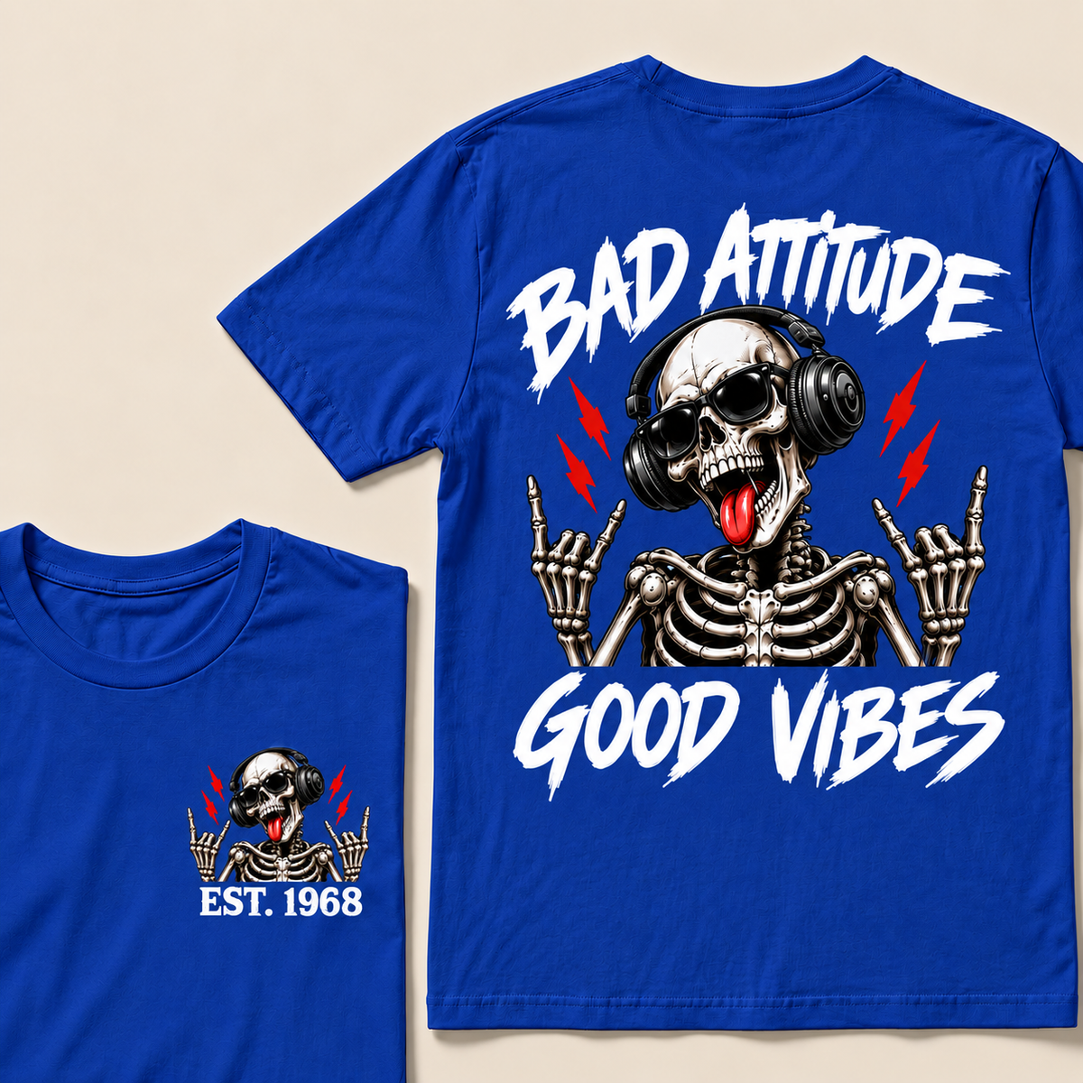 Bad Attitude Good Vibes Custom Year T-Shirts